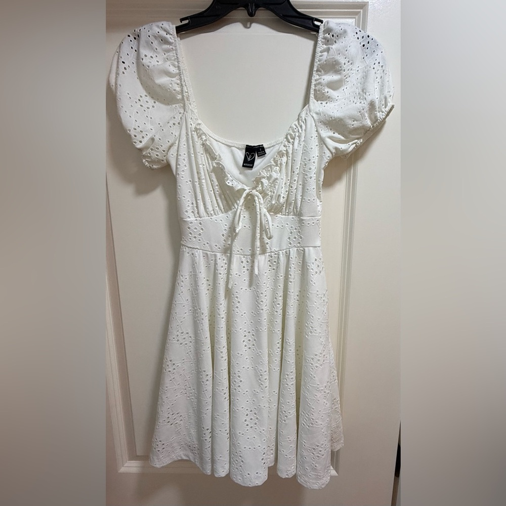 Windsor Ivory Eyelet Dress with Ruffle Details